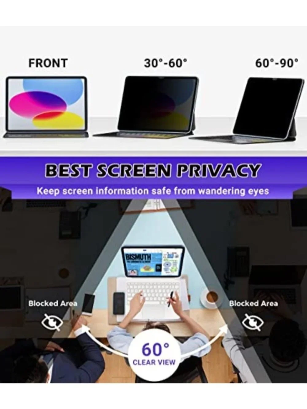 FILMEXT iPad 10th Generation Privacy Screen Protector iPad 10.9 2022, Magnetic A